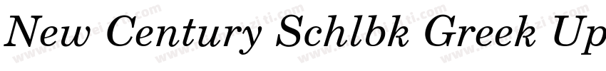 New Century Schlbk Greek Upright字体转换